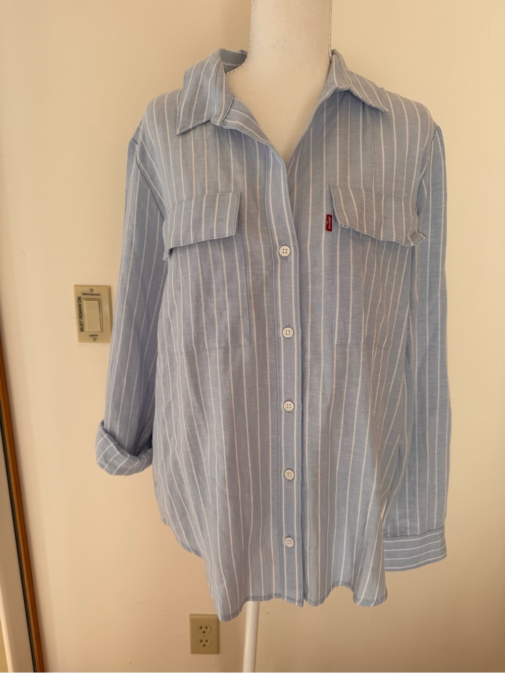 Levi's Light Blue Pinstripe Shirt